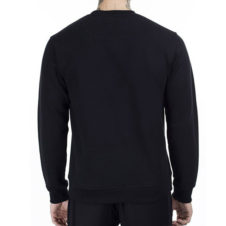 Men's KENZO Cotton Embroidered Pattern Pullover Long Sleeves Black F96-5SW009-4XG-99