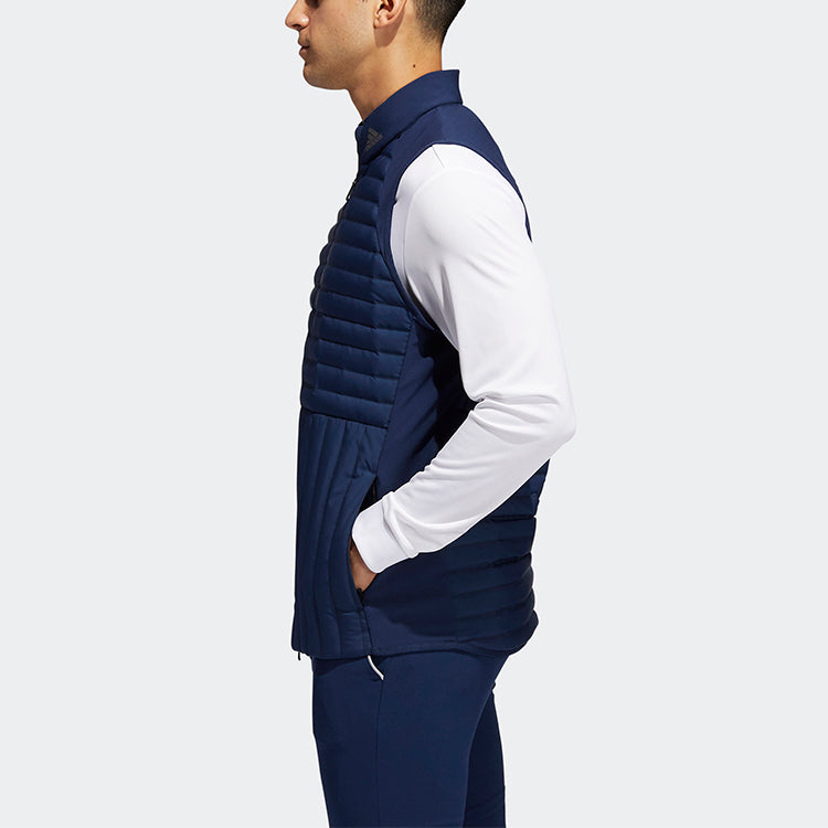 adidas Frstgrd Vest Golf Sports Training Stand Collar Down Vest Navy Blue FT6916