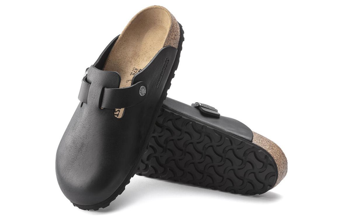 Birkenstock Boston Grip Natural Leather 'Vintage Wood Black' 1023458