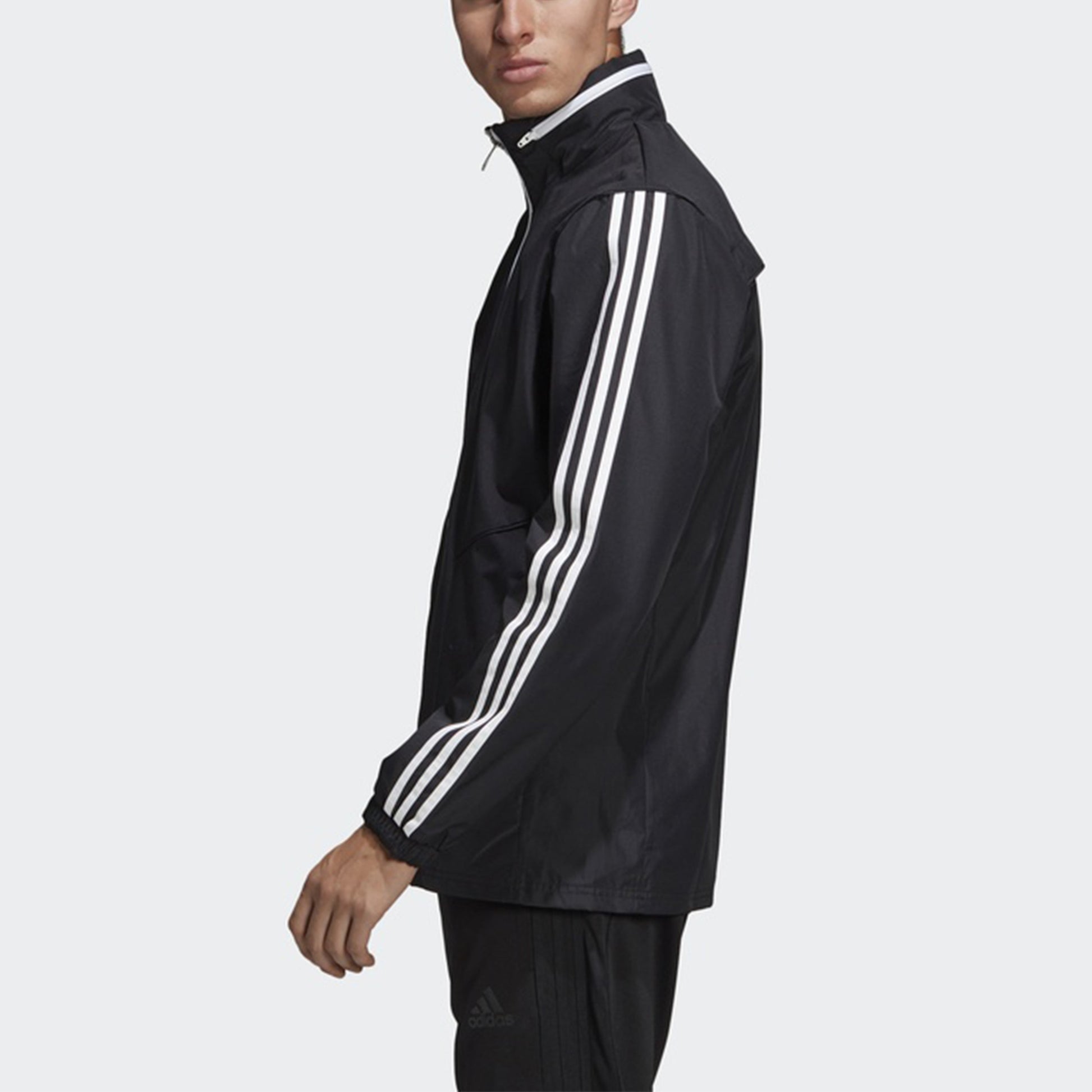 adidas Tiro19 Aw Jacket Logo Printing Stand Collar Sports Hooded Jacket Black D95937