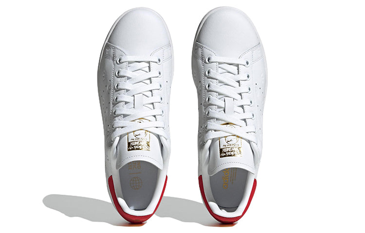 (WMNS) adidas Stan Smith 'Allover Debossed Trefoils - White Scarlet' FZ6370