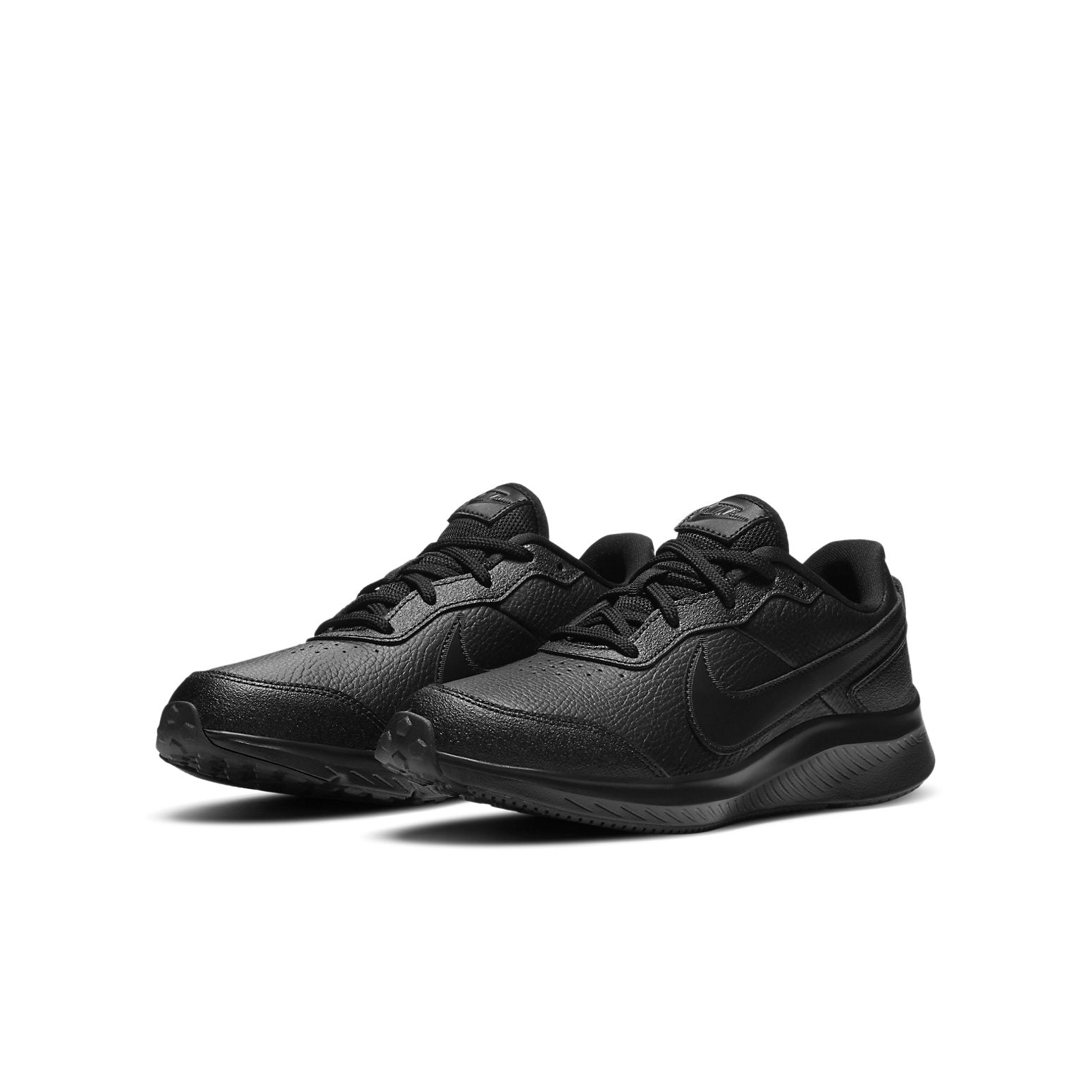 (GS) Nike Varsity Leather 'Triple Black' CN9146-001