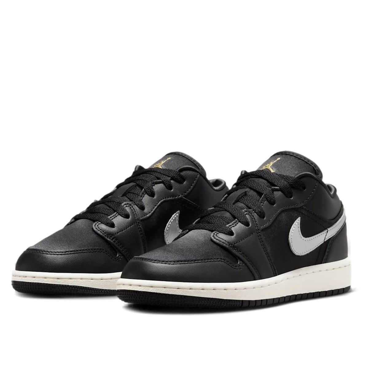 (GS) Air Jordan 1 Low SE 'Black Silver Sail Gold' FZ3921-001