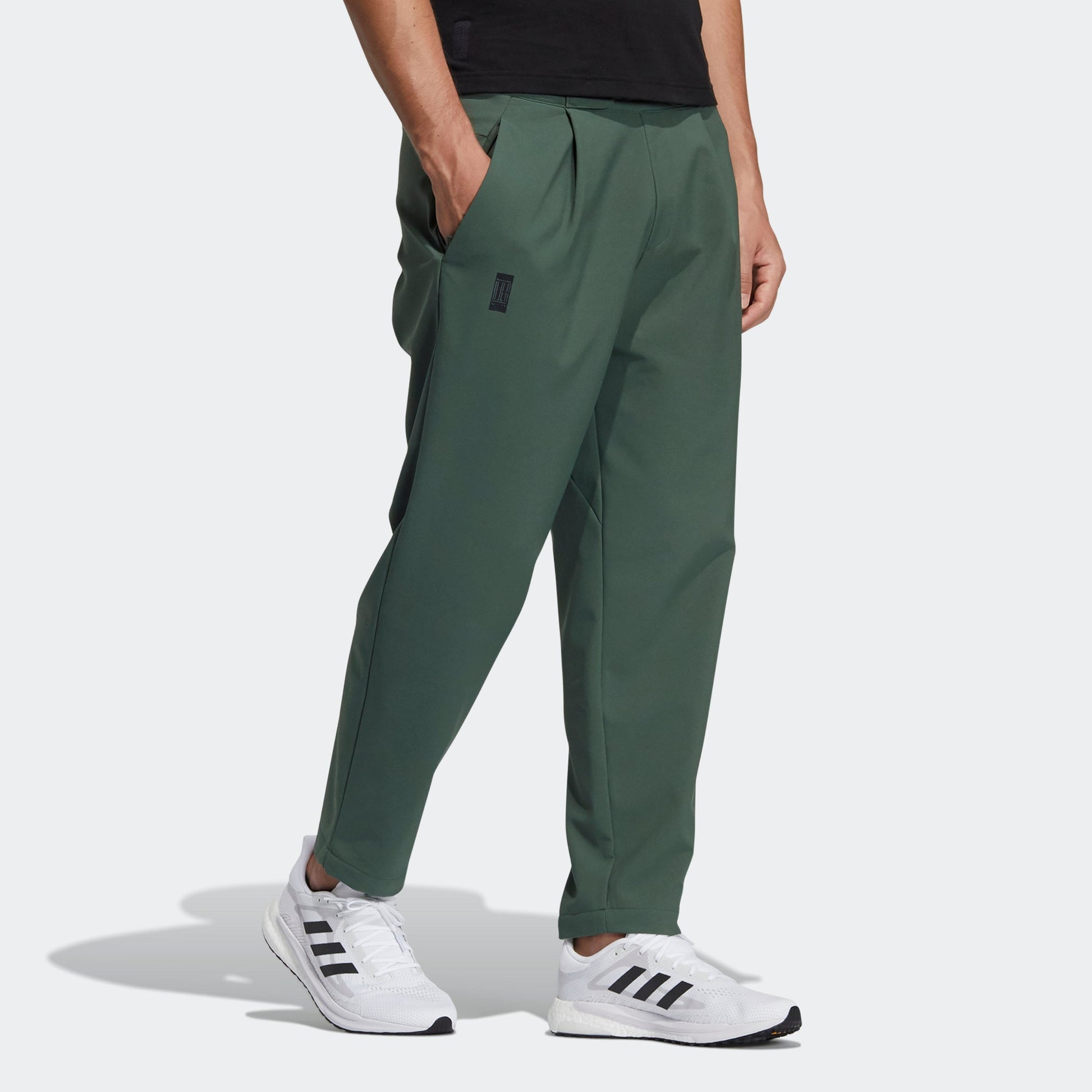 adidas Wj Pnt Wv Warm Solid Color Loose Athleisure Casual Sports Pants Green GP0890