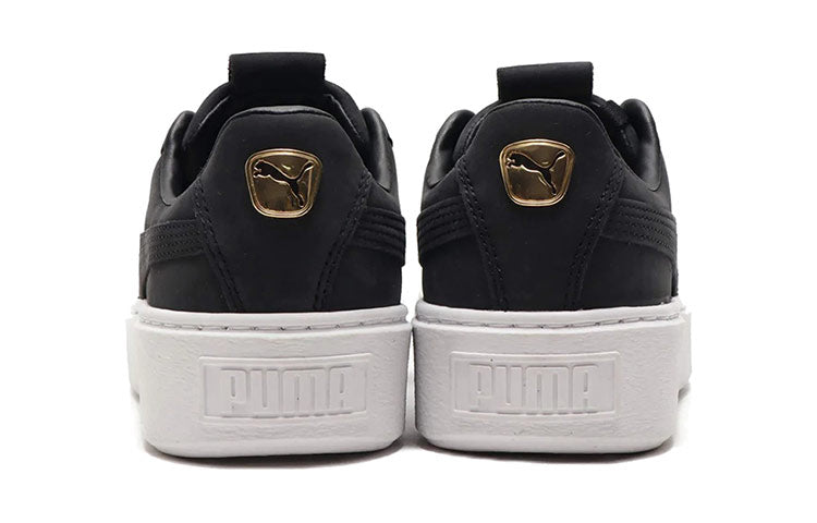 (WMNS) PUMA Platform Premium Logo 'Black White' 369921-01