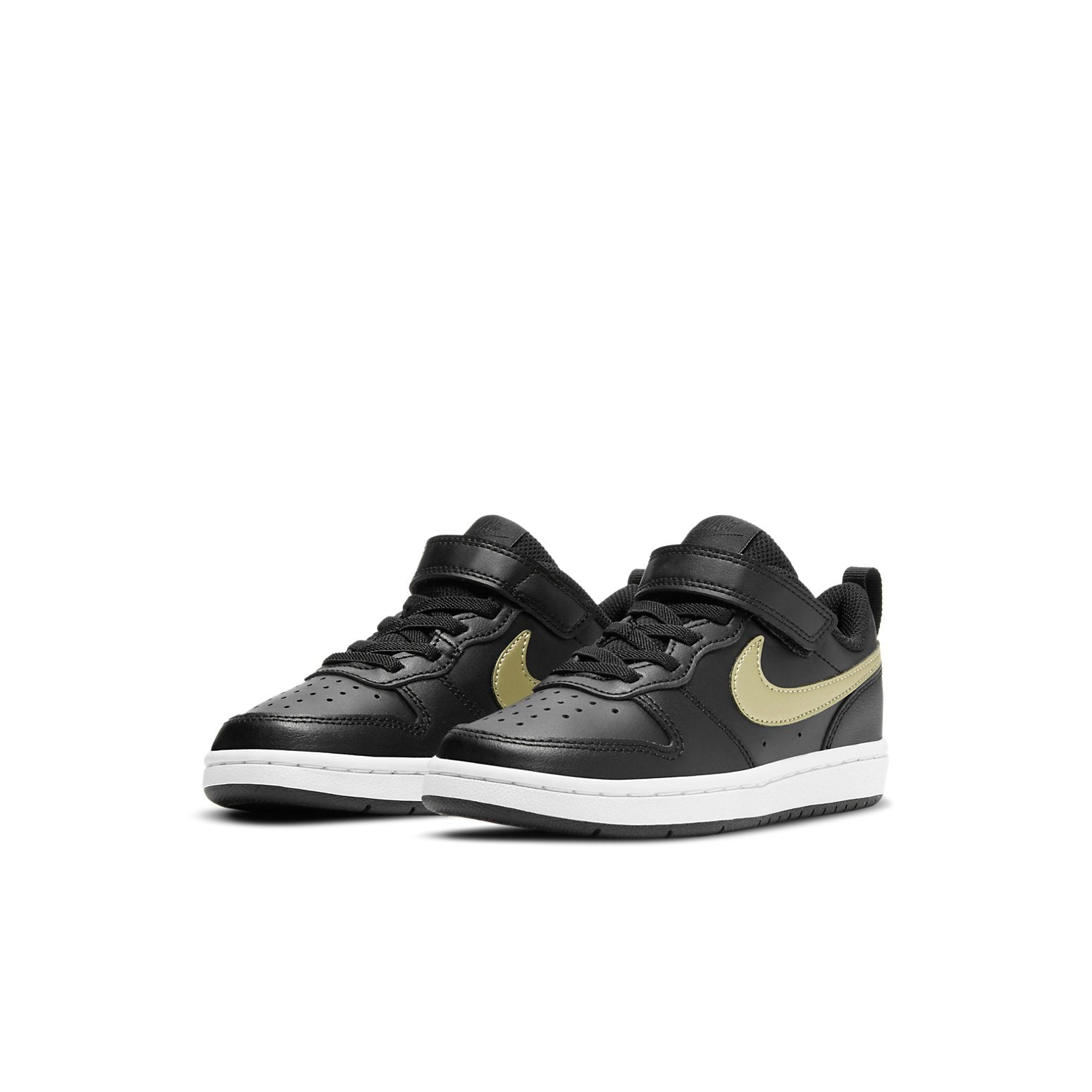 (PS) Nike Court Borough Low 2 'Black Metallic Gold Star' BQ5451-011