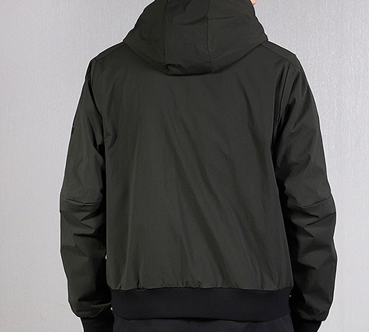 adidas Sports Hooded Jacket Men Dark Brown FJ0257