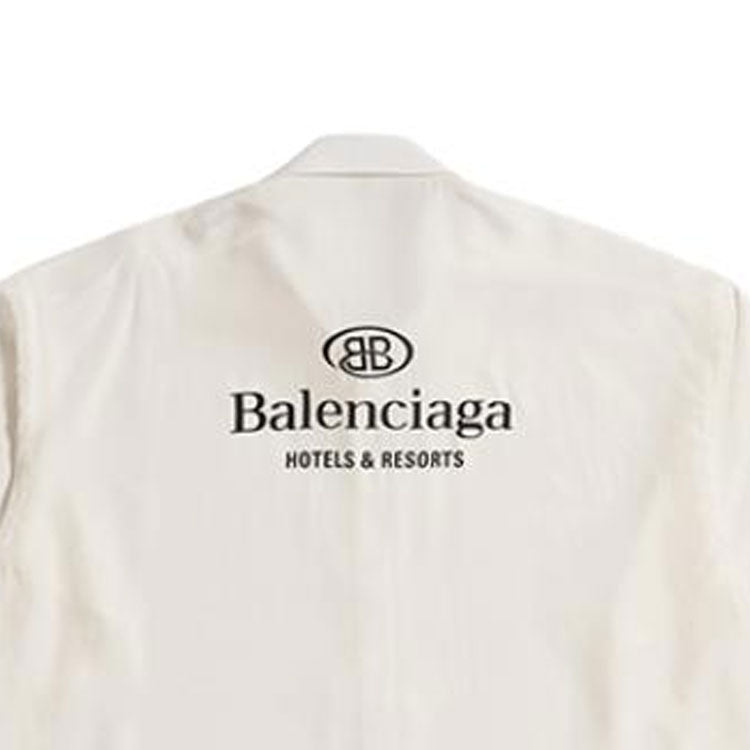 (WMNS) Balenciaga Hotel & Resort Shirt 'White' 722317TAN019000