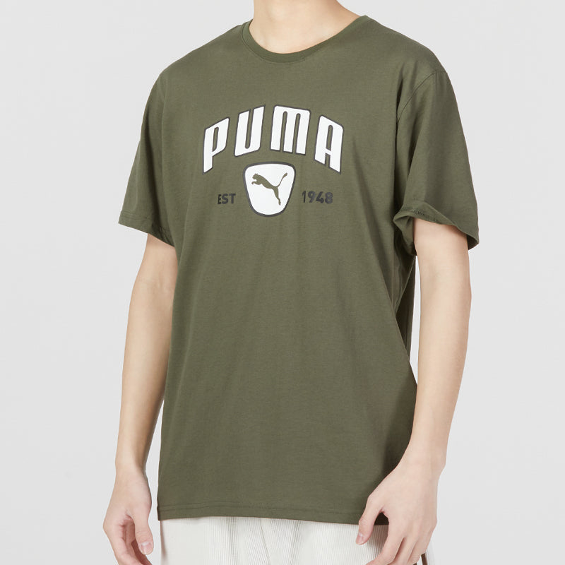 PUMA Performance Training Graphic Tee 'Olivegreen' 523743-73