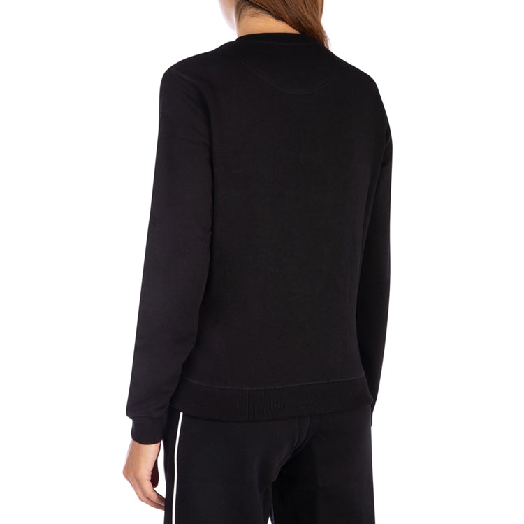 KENZO Embroidered Cotton Round Neck Long Sleeves Black F96-2SW809-962-99