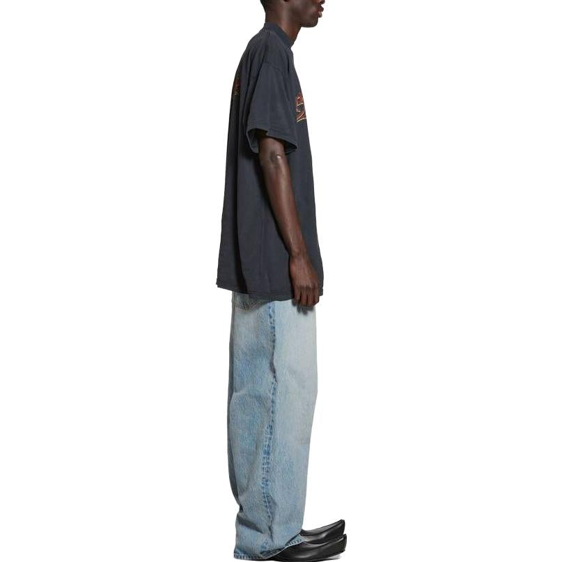 Balenciaga Offshore T-shirt Oversized 'Black Faded' 739028TPVM81568