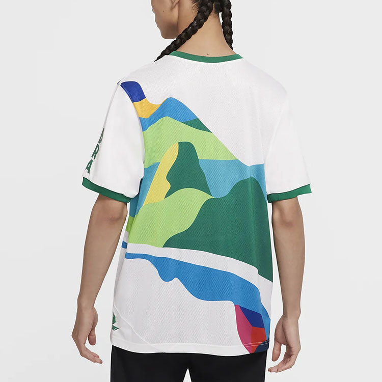 Nike SB x Parra Crossover Brazil Colors Pattern Tee 'White Multi' CT6087-100