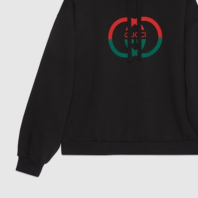 Gucci Cotton Jersey Printed Hooded Sweatshirt 'Black' 721427-XJF5T-1868