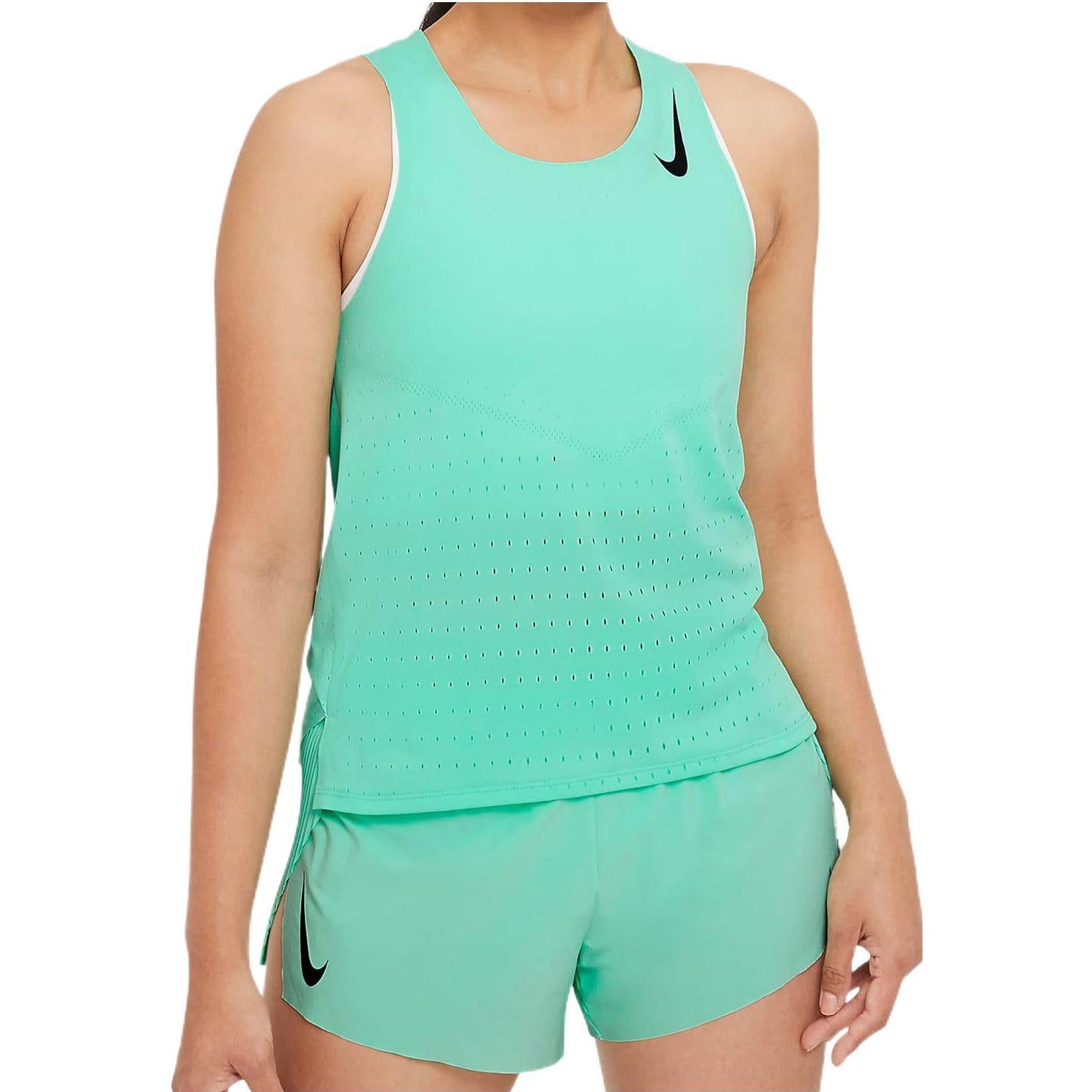 (WMNS) Nike Aeroswift Solid Color Sports Breathable Running Green Vest CZ9386-342