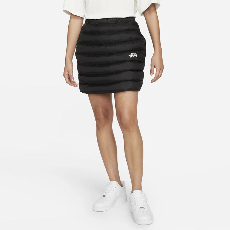 (WMNS) Nike x Stussy Logo Skirt 'Black White' DC1089-010
