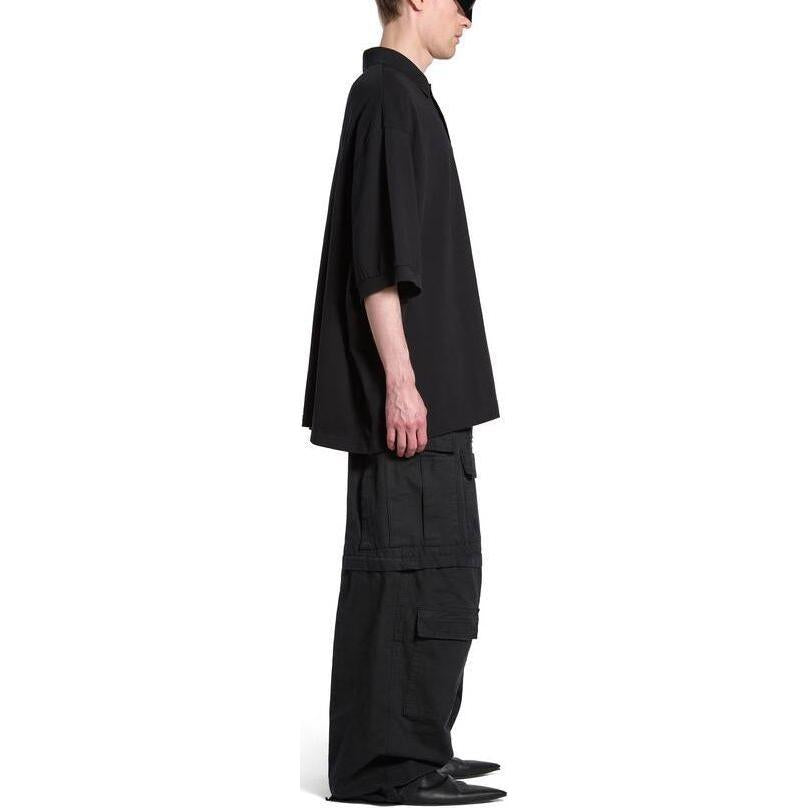 Balenciaga Bb Classic Polo Shirt Oversized 'Black' 791001TQVM71000