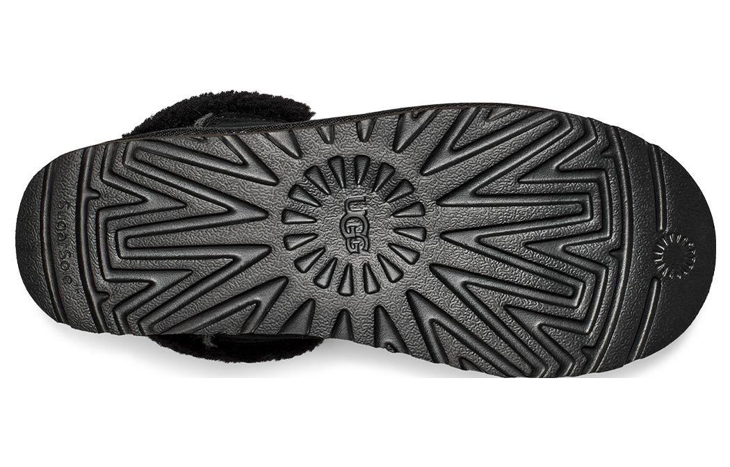 (WMNS) UGG Funkarra Suede Fur Collar Zip 'Black' 1143955-BLK