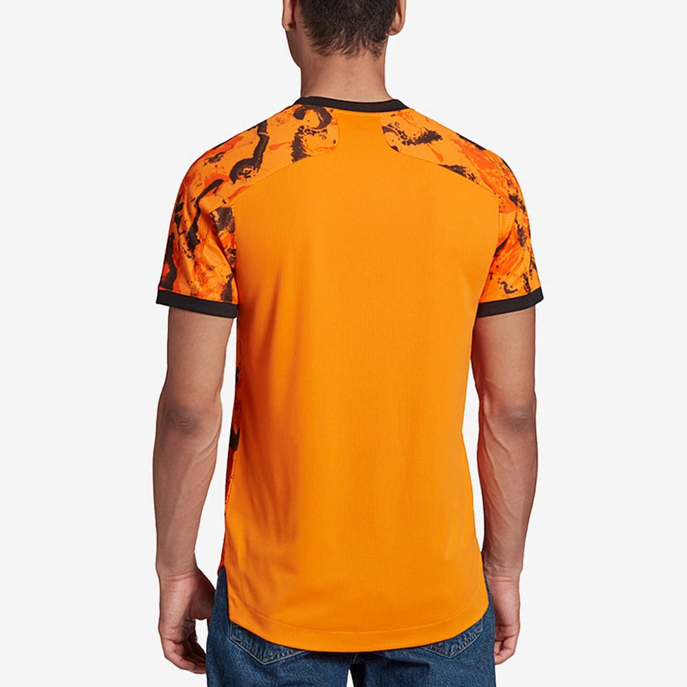 adidas AU Player Edition 20-21 Season Juventus Away Soccer/Football Sports Patchwork Print Short Sleeve Orange GE4854