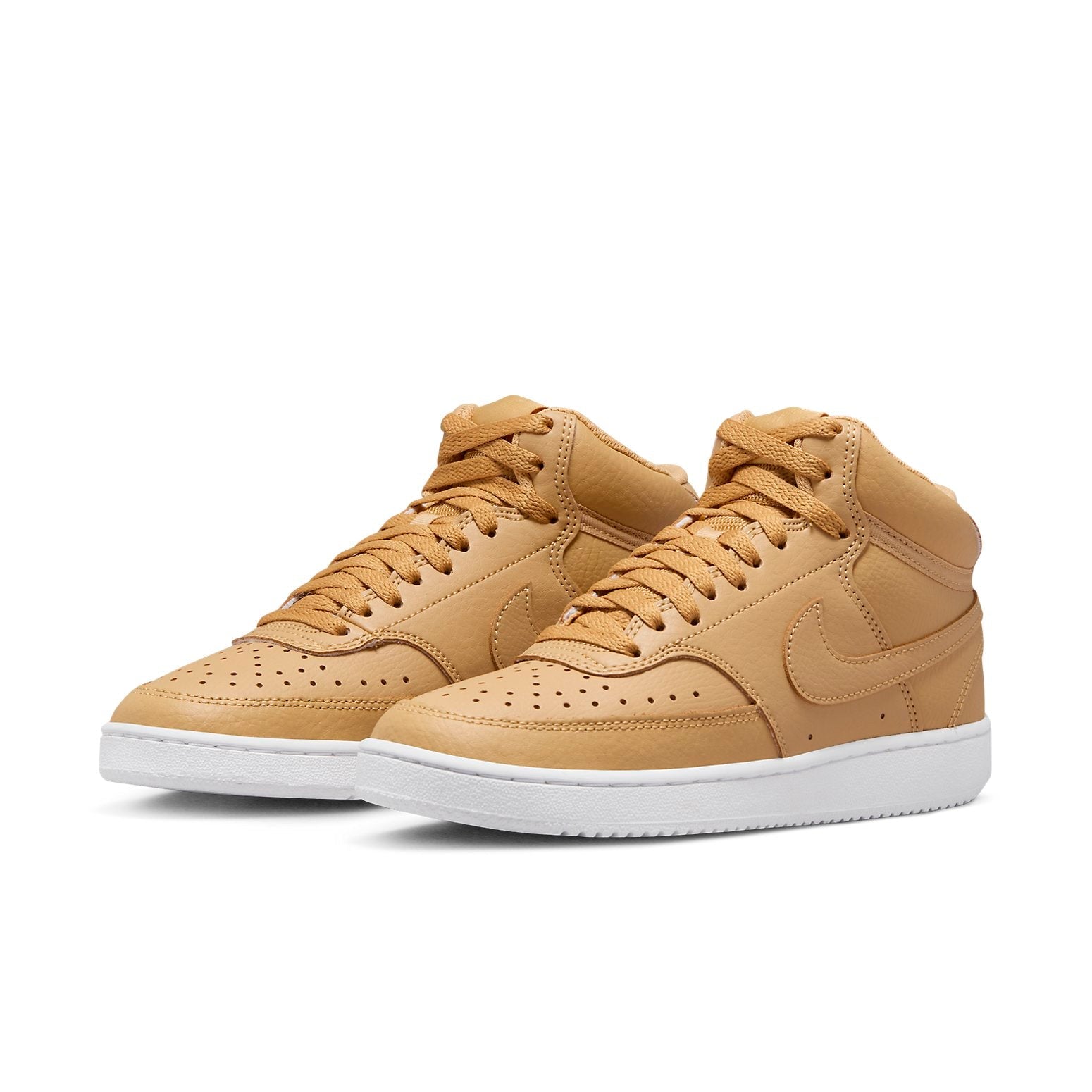 (WMNS) Nike Court Vision Mid Wheat CD5436-700