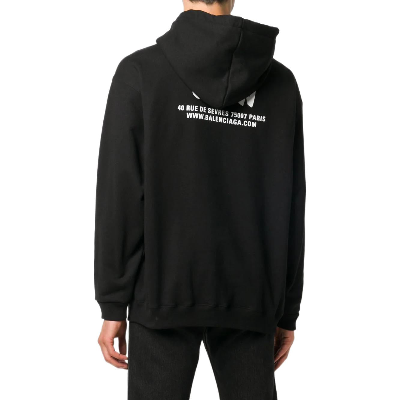 Men's Balenciaga Logo Printing Black 600583TIV751070