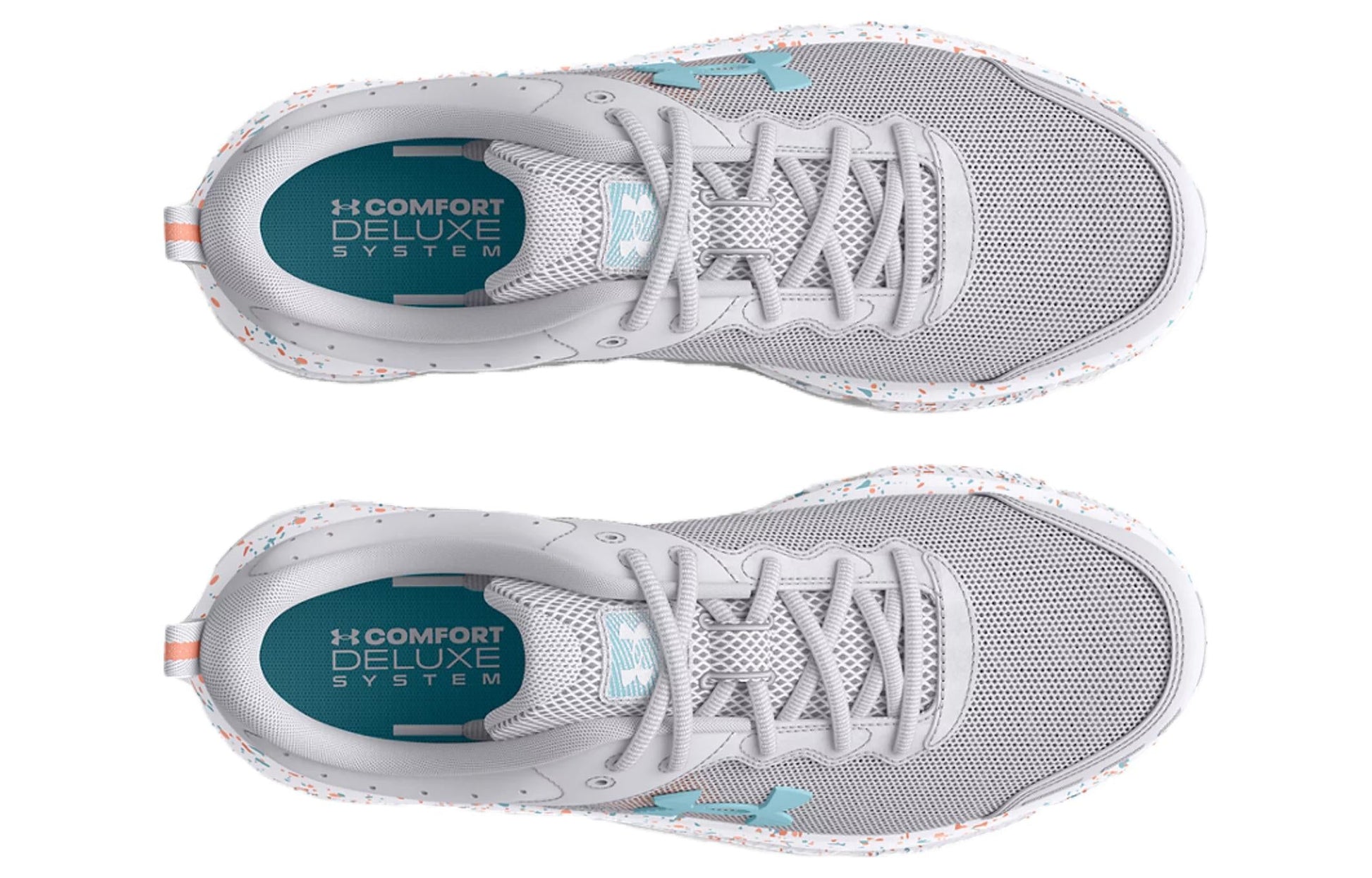 (WMNS) Under Armour Charged Assert 10 Paint Splatter Running Shoes 'Grey Blue' 3027092-100