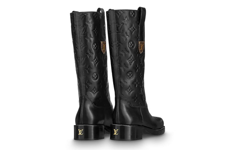 (WMNS) LOUIS VUITTON DOWNTOWN Boots 'Black Monogram' 1A95GS