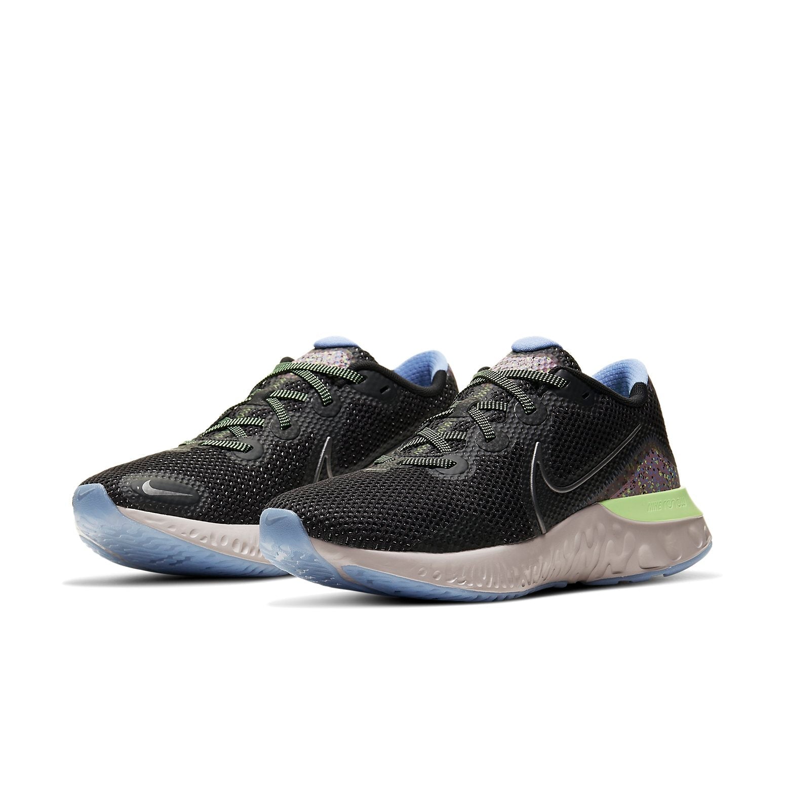(WMNS) Nike Renew Run Special Edition Black/Blue/Green CT3515-001