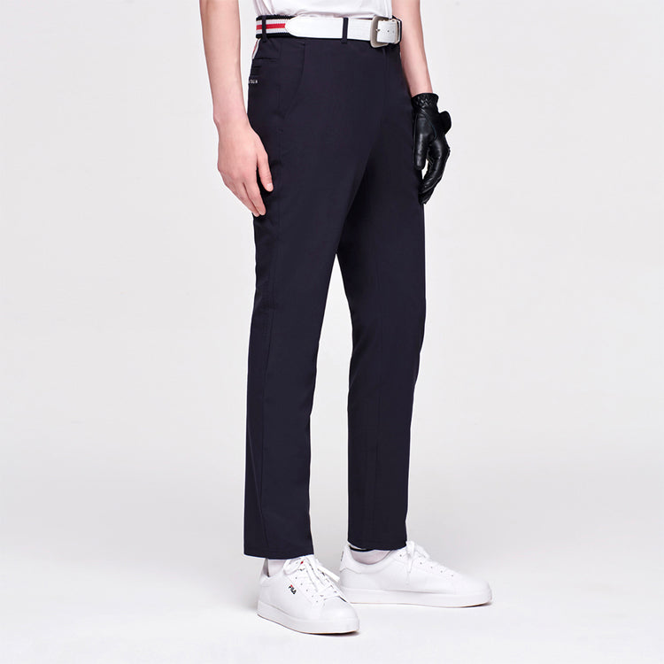 FILA Logo Straight Woven Golf Trousers For Men Blue A11M125805F-NV