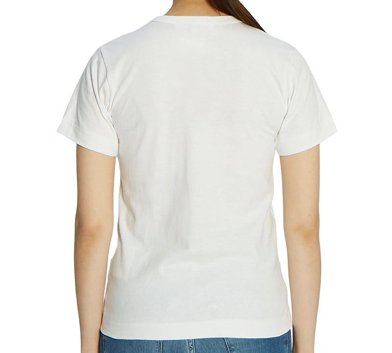 (WMNS) COMME des GARCONS PLAY polka dots Printing Short Sleeve 'White' AZ-T237-051-1