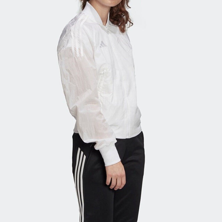 (WMNS) adidas Vrct Jk Woven Jacket White FL1956
