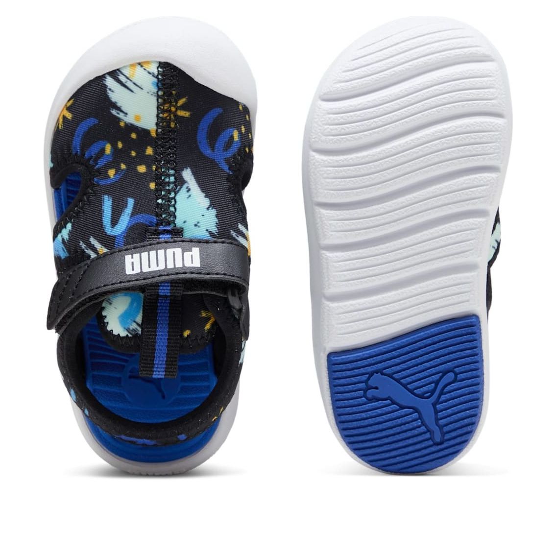 (TD) PUMA Fun Racer Sandals 'Black-Vivid Blue' 401695-01