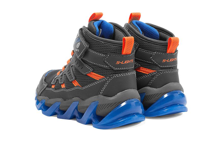 (GS) Skechers Mega-Surge Sneaker 'Grey Orange Blue' 400131L-CCBL