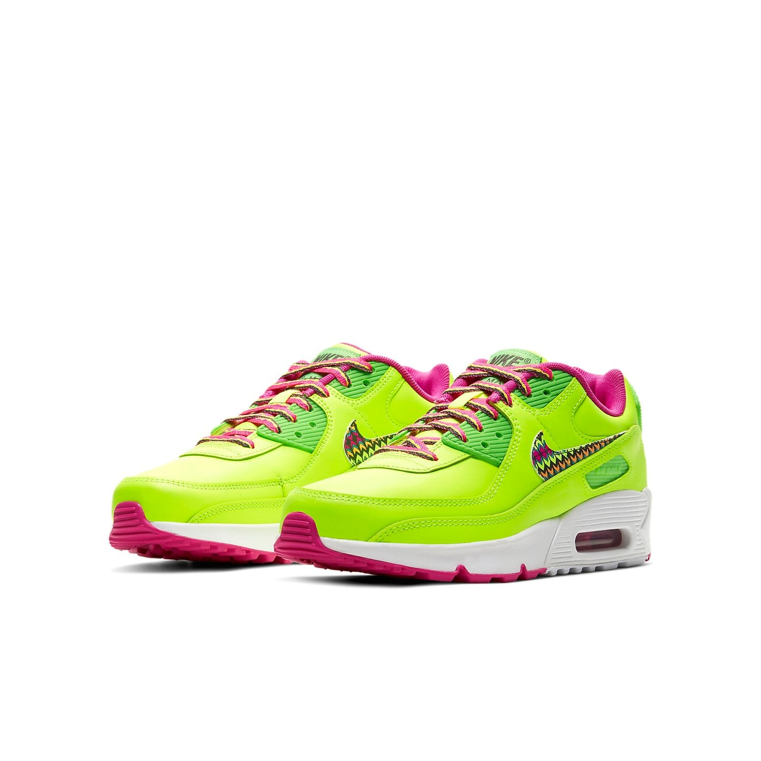 (GS) Nike Air Max 90 Leather 'Volt Fire Pink' CW5795-700