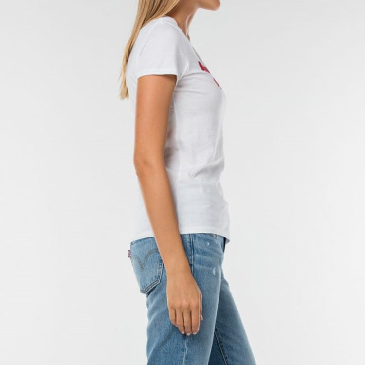Levis Slim Fit Red logo Short Sleeve White 32223-0144