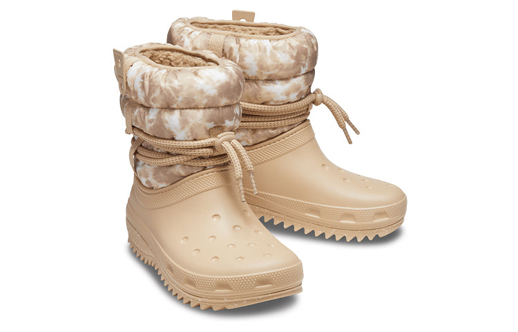 (WMNS) Crocs Classic Neo Puff Luxe Boots 'Beige White' 207312-2E9