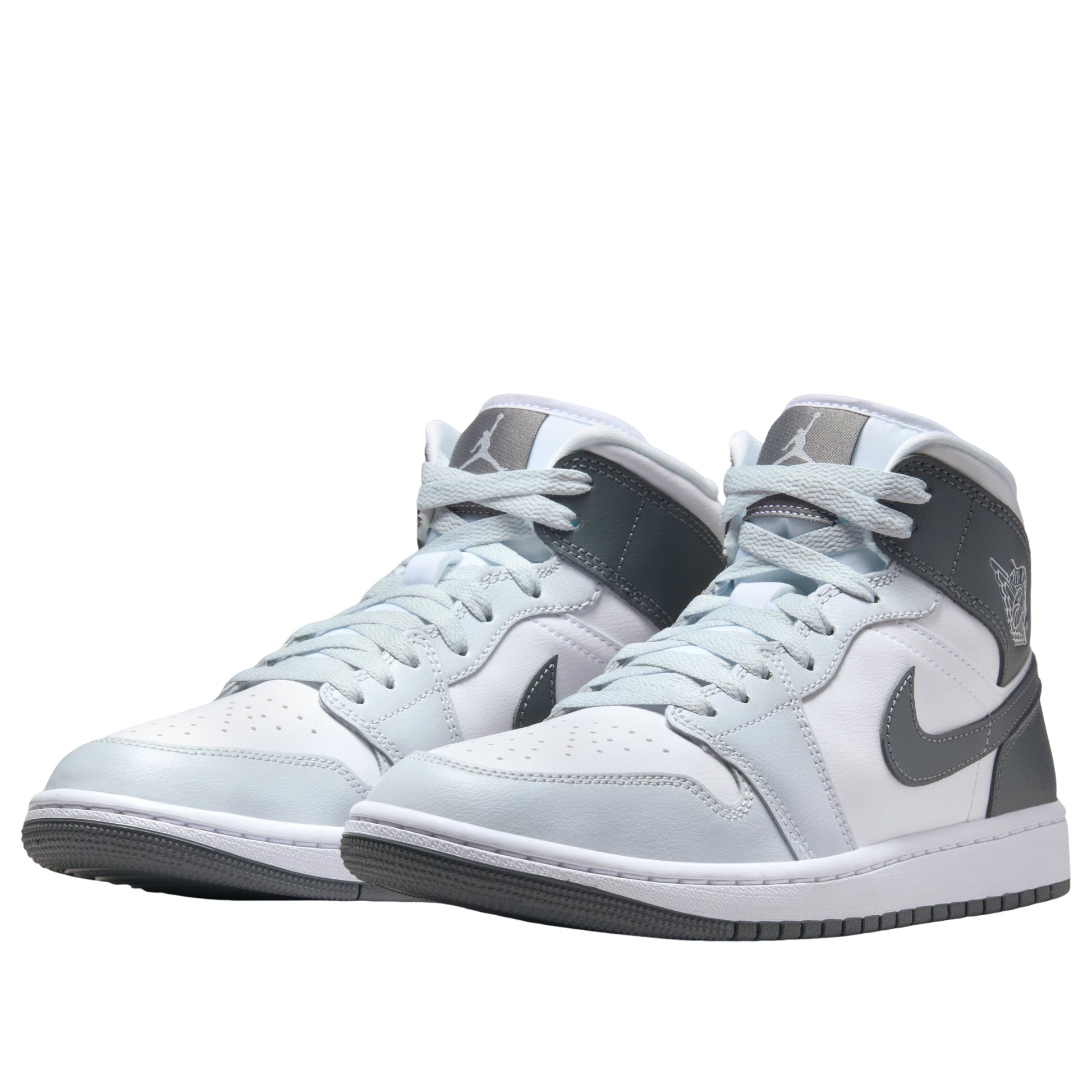 (WMNS) Air Jordan 1 Mid 'Pure Platinum Smoke Gray' BQ6472-113