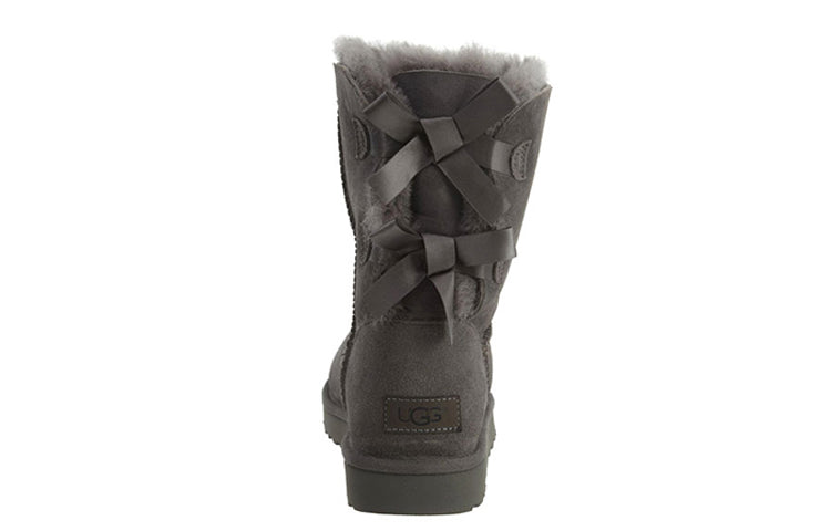 (WMNS) UGG Mini Bailey Bow II Boot Fleece Lined Gray 1016225-GREY