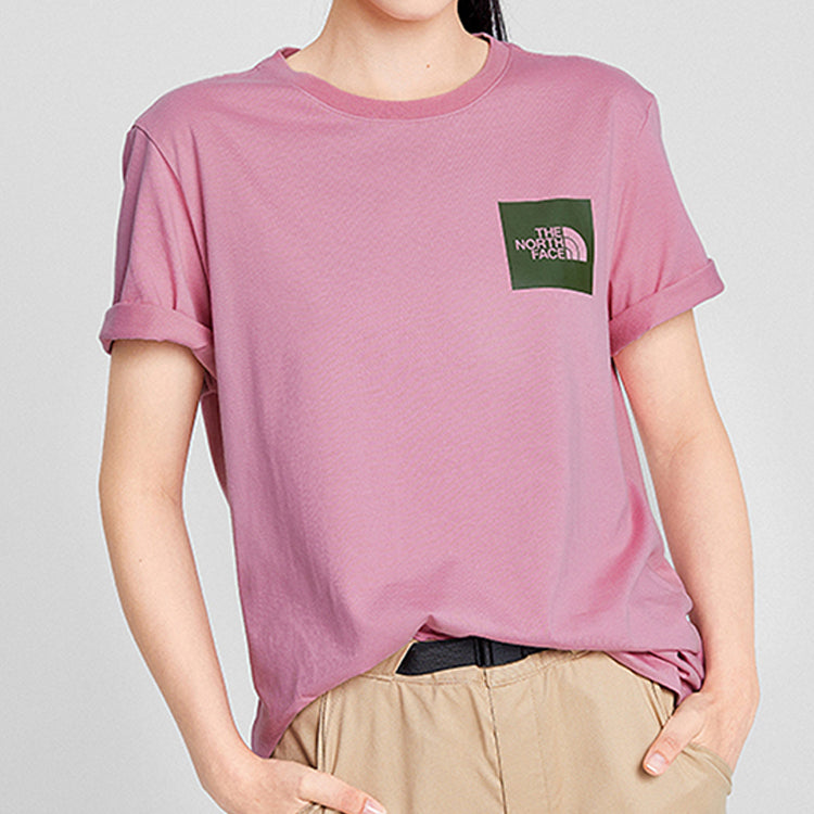 THE NORTH FACE Outdoor Casual Short Sleeve Couple Style Pink 5B3E-ZCF