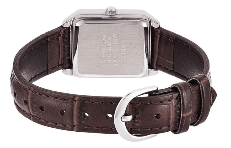 CASIOes Fashiones White/ Quartz Brown Analog LTP-V007L-7B2