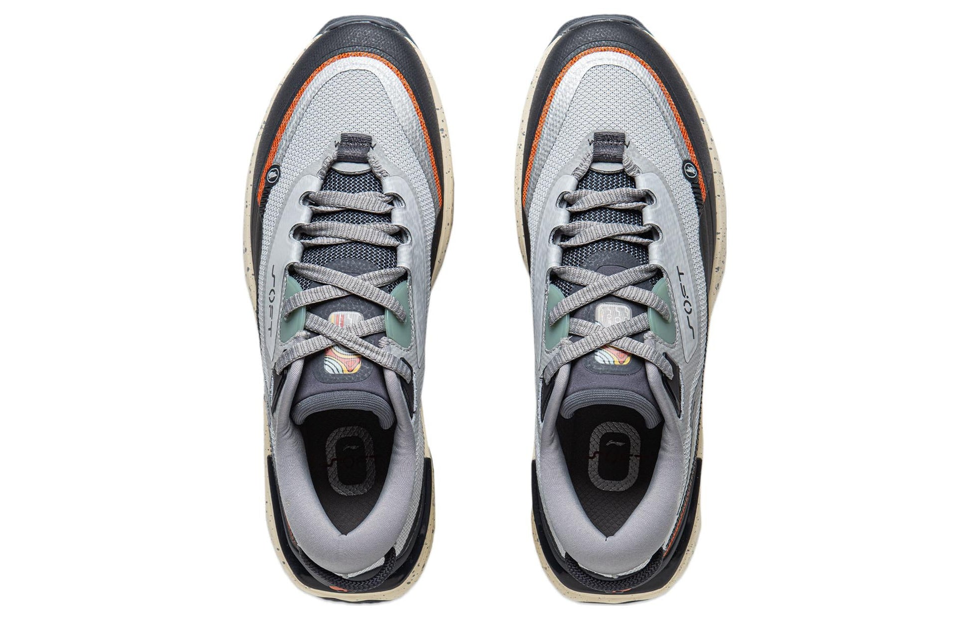 Li-Ning Soft Warm Fleece Sneakers 'Grey Orange' AGLT121-2