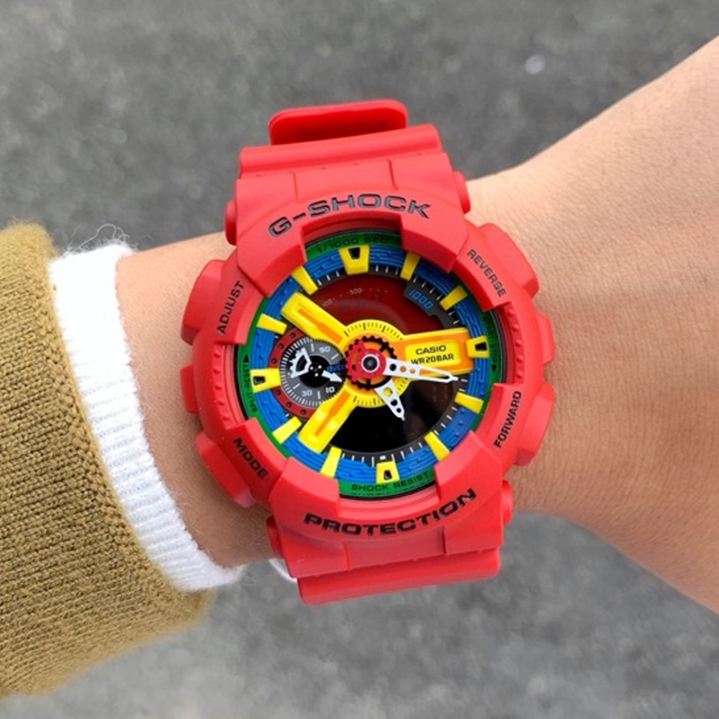 CASIO G-Shock Analog-Digital 'Red' GA-110FC-1A
