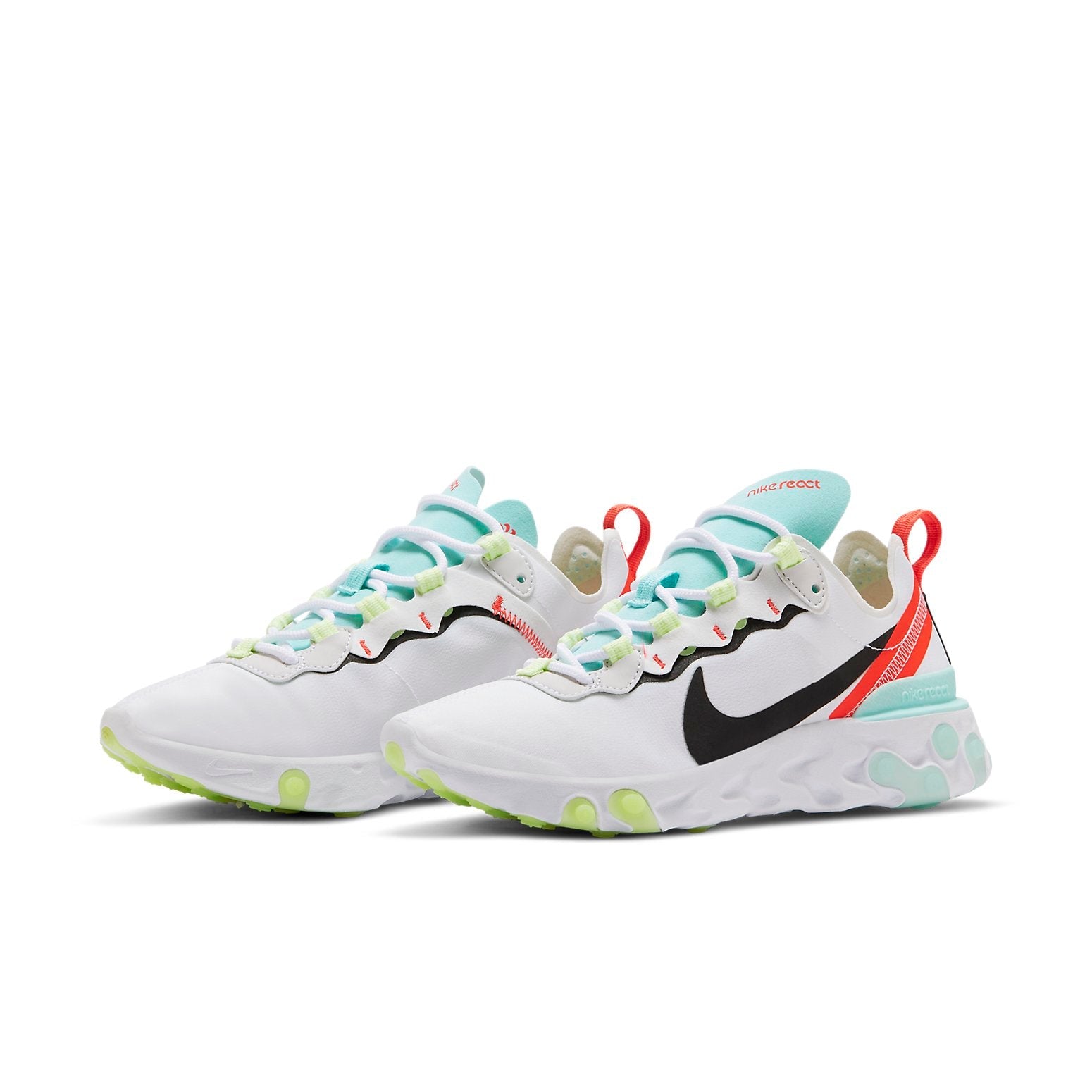 (WMNS) Nike React Element 55 'White Black Blue' DB5926-101
