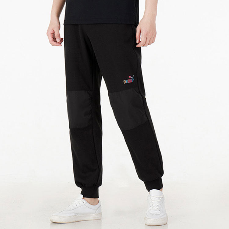 PUMA Logo Sweatpants 'Black' 537031-01