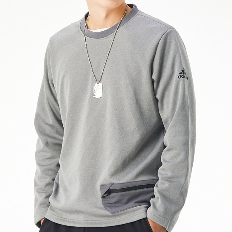 adidas Fleece Lined Stay Warm Casual Running Sports Gray GV3514