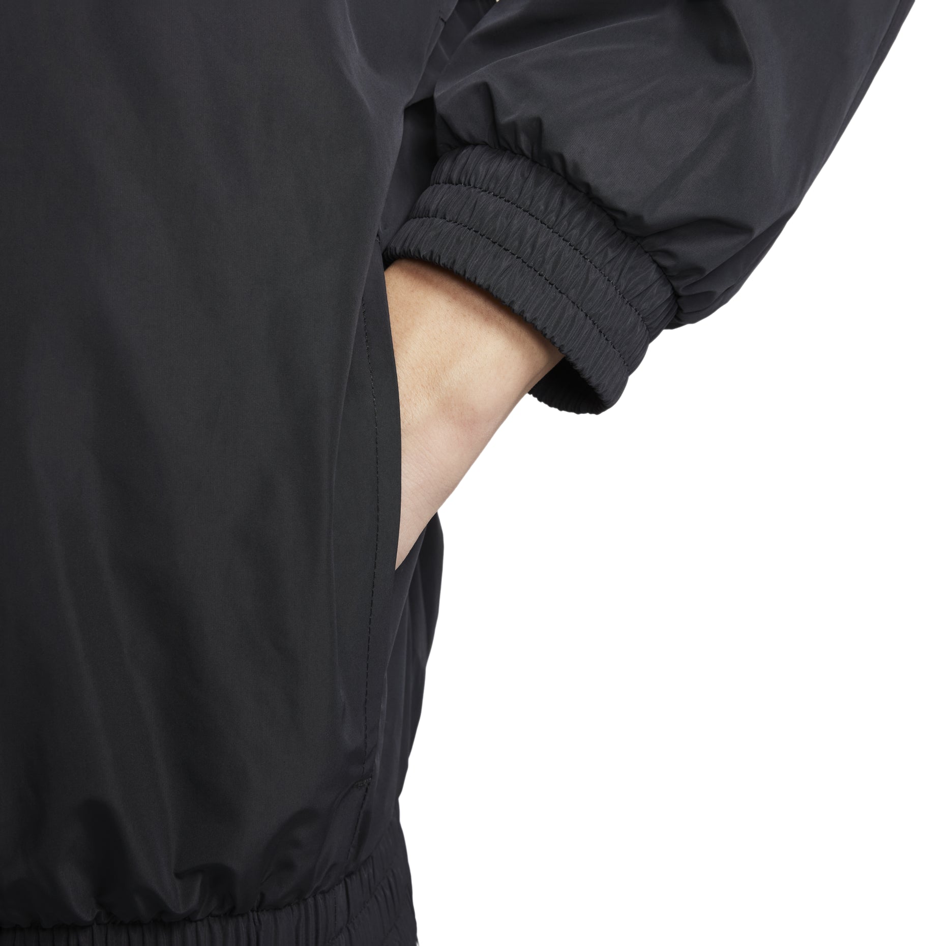 Nike Swoosh Woven Jacket Asia Sizing 'Black White' FB7878-010