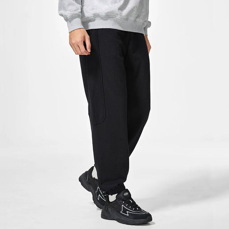 Li-Ning BadFive Logo Sweatpants 'Black' AKLS643-2
