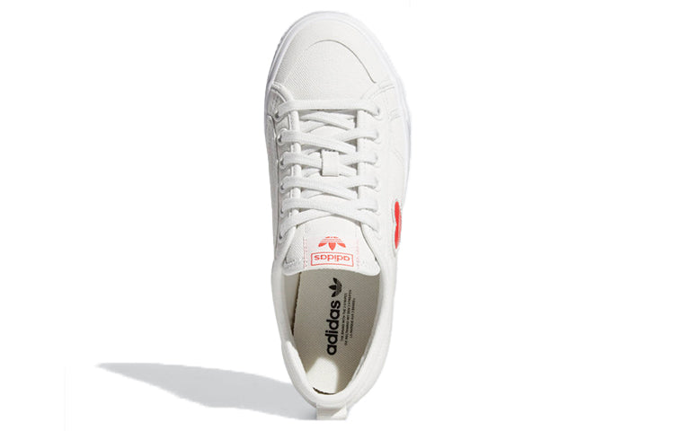 (WMNS) adidas Nizza Trefoil 'White Red' H02542