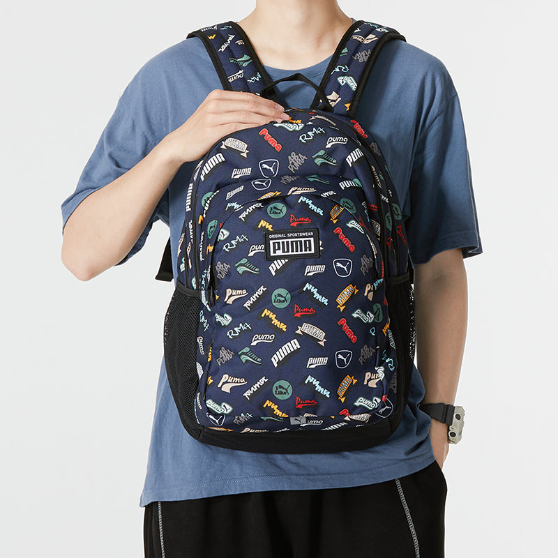 PUMA Academy Backpack 'Blue Black Yellow Red' 079133-07