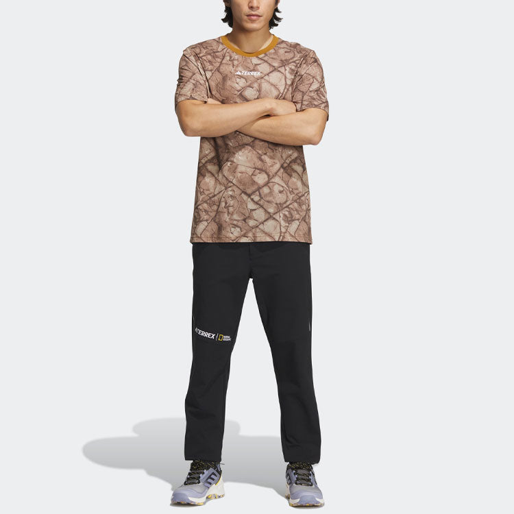 adidas National Geographic Graphic Tencel Short Sleeve Tee 'Brown' IC4941
