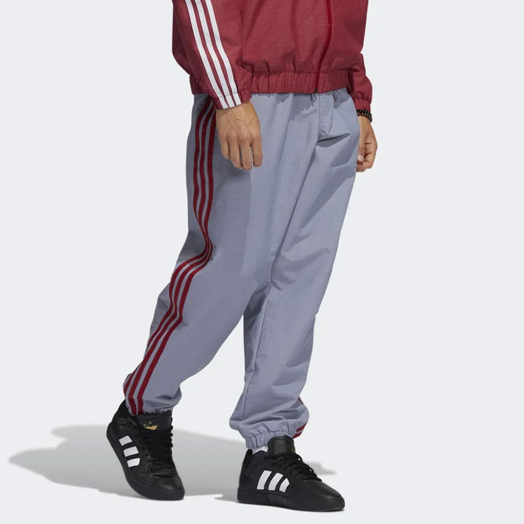 Men's adidas originals Retro Contrasting Colors Stripe Sports Pants/Trousers/Joggers Gray GR8763